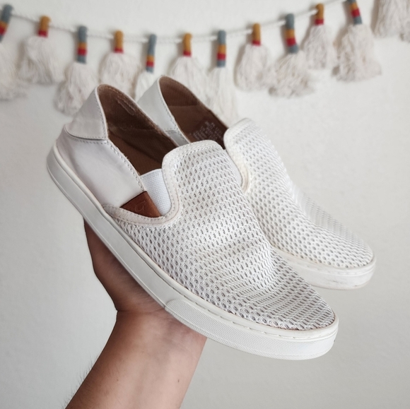 OluKai Shoes - Olukai Pehuea White Mesh Slip On Comfort Sneaker Washable 7